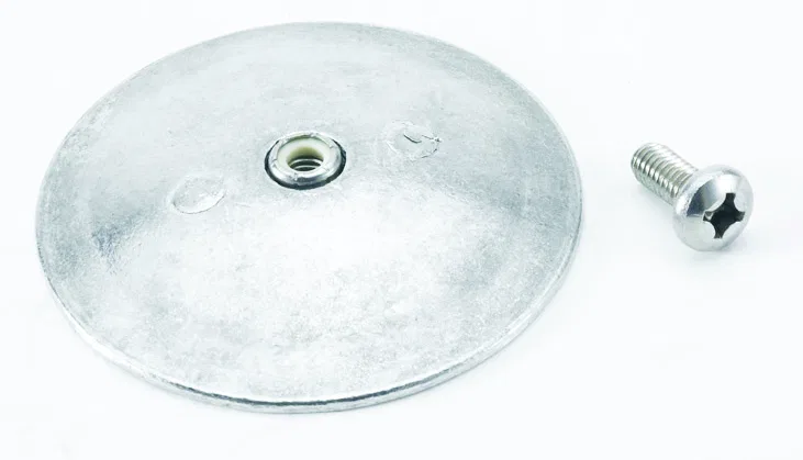 15092-001 – LENCO Marine Anode Kit, Zinc Sacrificial Anode 1-7/8 Inch Diameter Set Of 2 With Mounting Screw